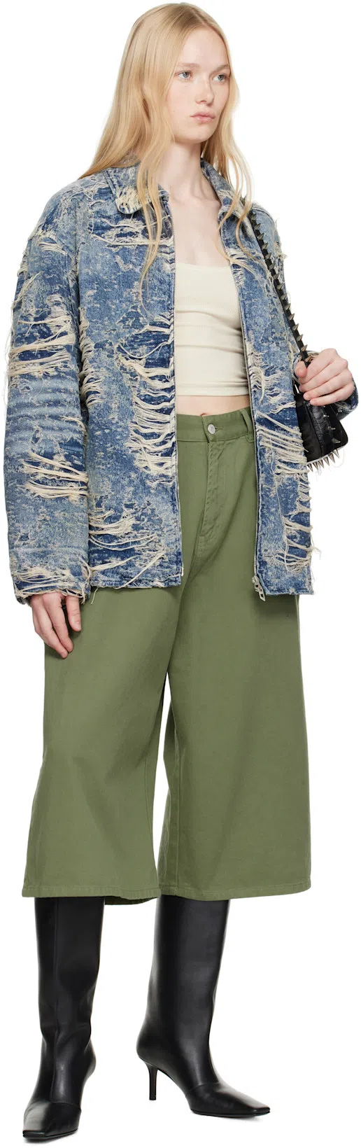 ACNE STUDIOS Stivali In Pelle Con Punta Affusolata In Black