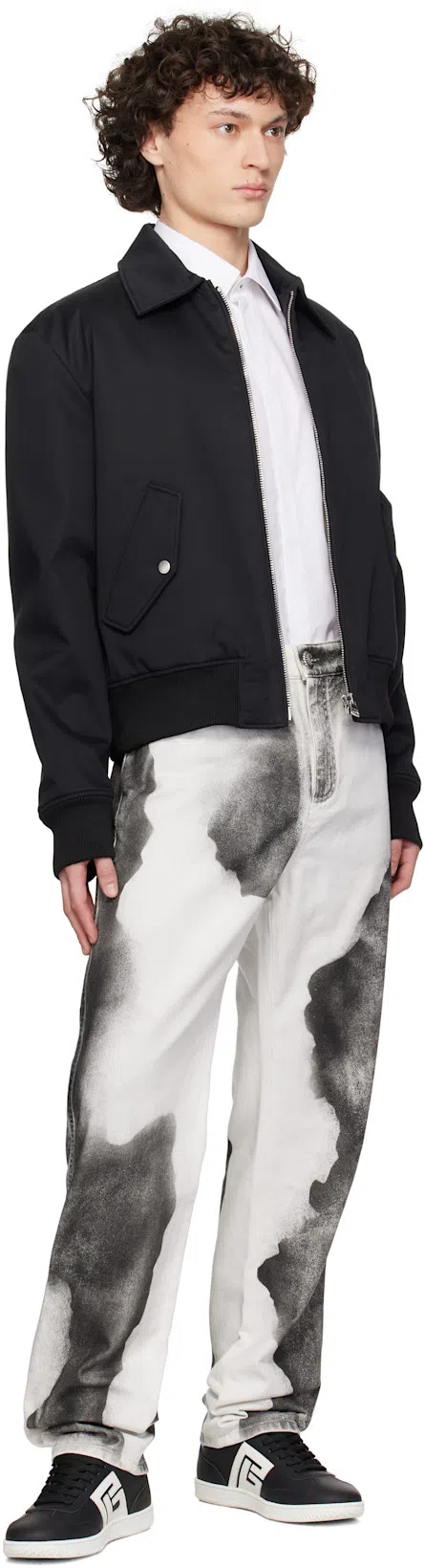 BALMAIN Swan Sneakers Smooth Leather Rubber Sole In Multi