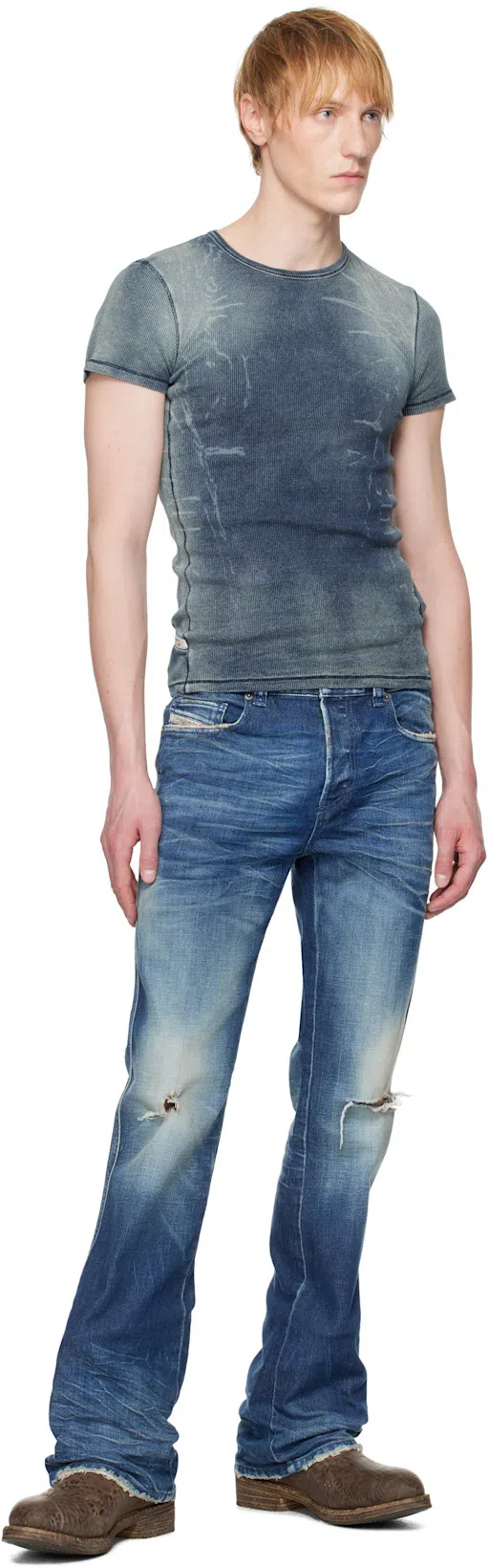 DIESEL Blue T-hans T-shirt In Black