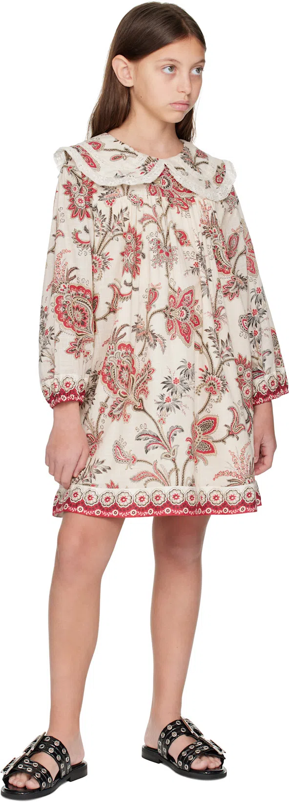 GANNI 5mm Feminine Buckle Strap Sandals In Black