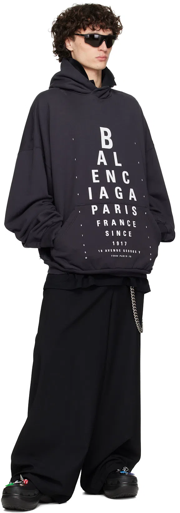 BALENCIAGA Black Crocs Jibbitz Clogs