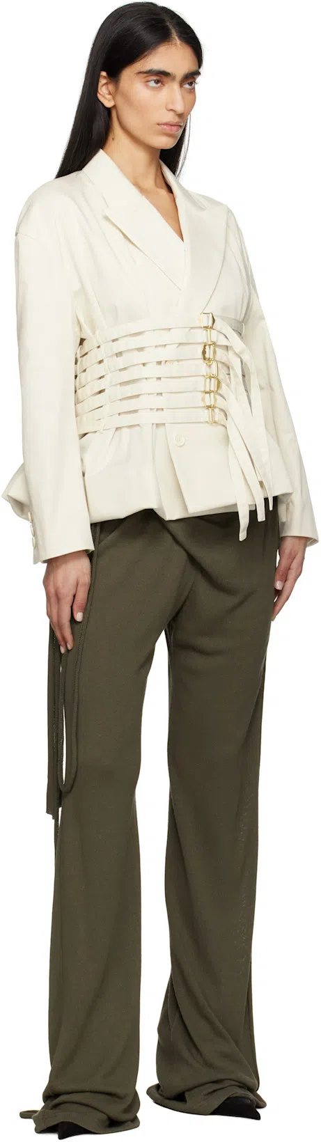 OTTOLINGER Deconstructed-design Trousers In Brown