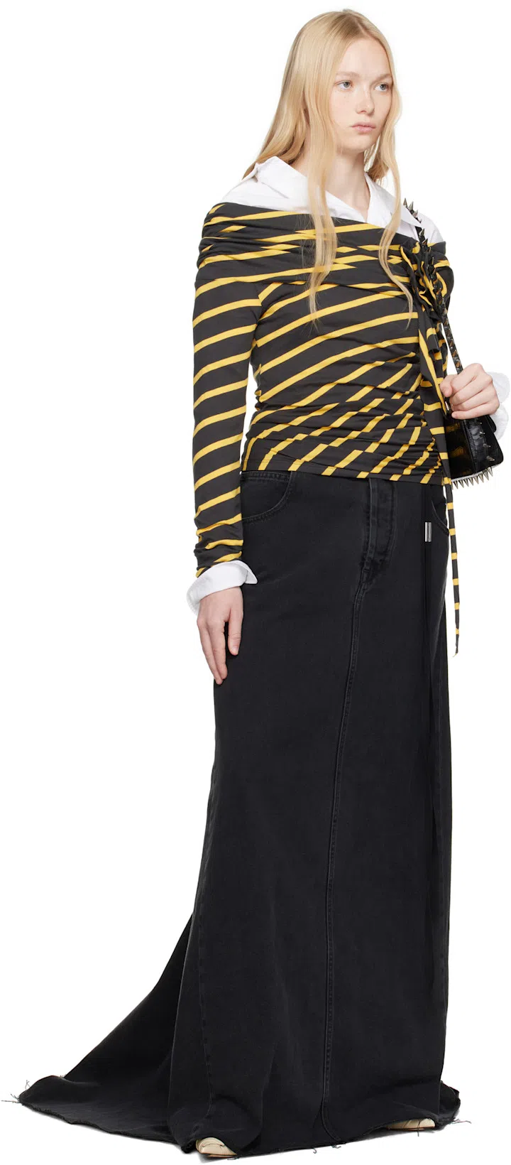 ANN DEMEULEMEESTER White Daria Drop Shoulder Shirt In 001 White