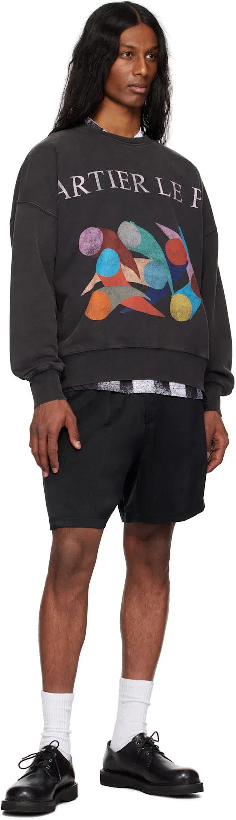 LE PERE Le Pre Torn Jersey In Black