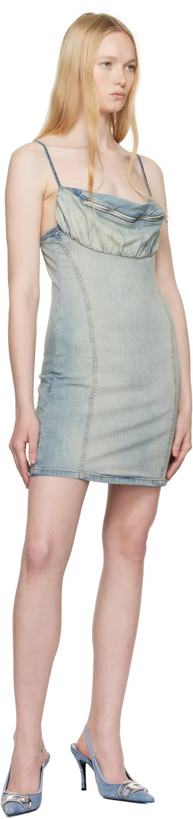 DIESEL Blue De-ellit-s Minidress In 01