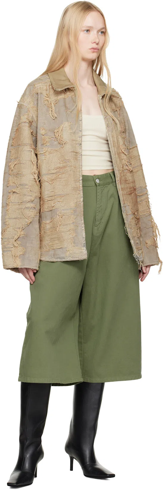 ACNE STUDIOS Stivali In Pelle Con Punta Affusolata In Black