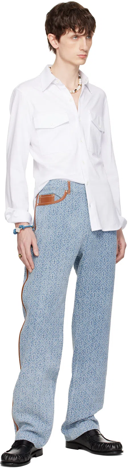 DR. MARTENS Penton Two-tone Penny Loafer In Olive And White Classic Calf