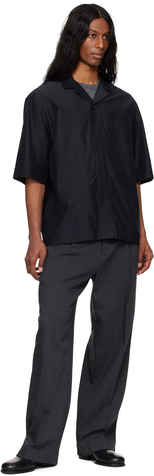 OUR LEGACY Mens Worn Black Boxy Short-sleeve Cotton-jersey T-shirt In Gray