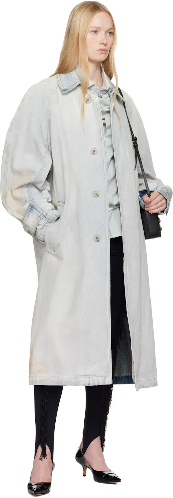 MM6 MAISON MARGIELA Mm6 By Maison Margiela Fitted Ribbed Tank Top With Scoop Neckline In 101 Off White