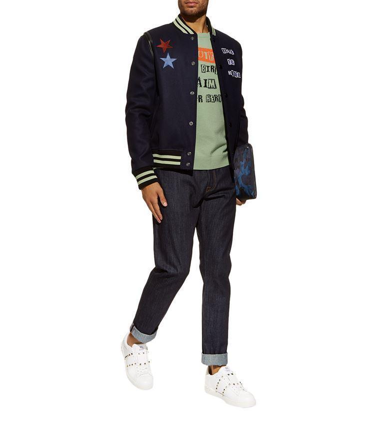 VALENTINO GARAVANI Valentino Rockstud Untitled Leather Sneaker In White