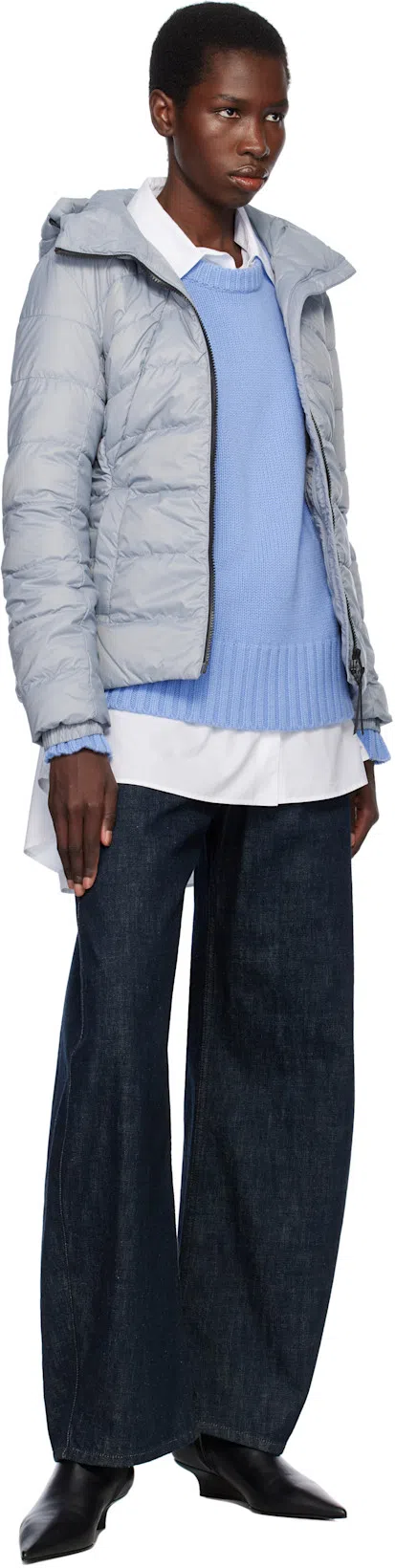 TOTÊME Sharp Leather Ankle Boots In Black