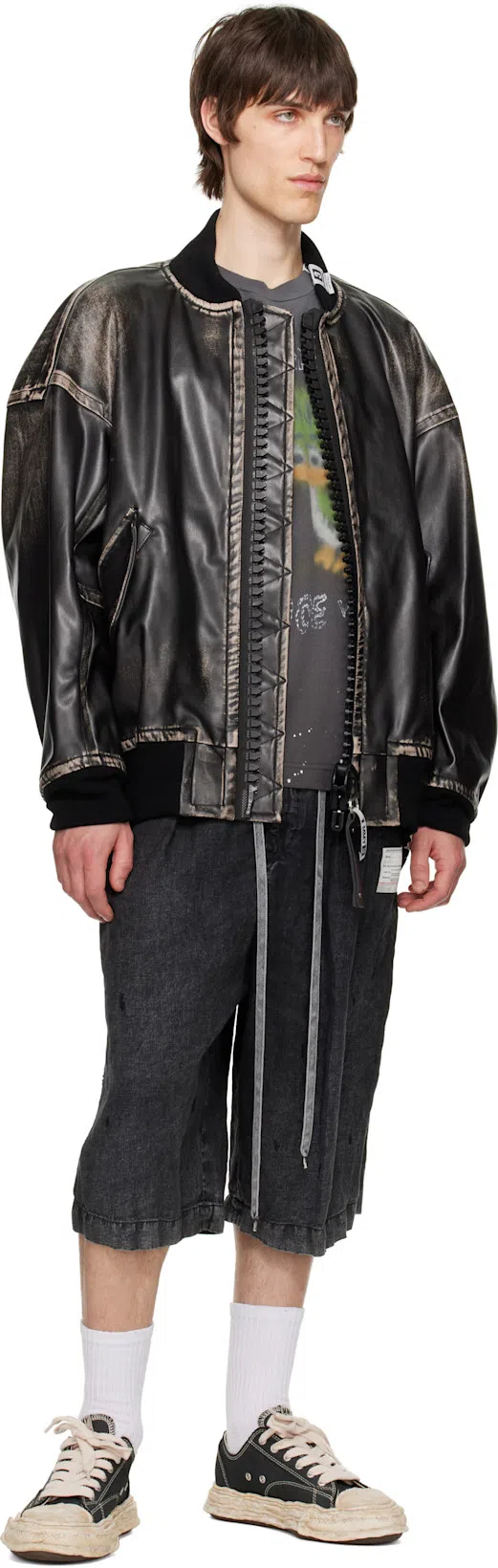 MIHARAYASUHIRO Hank Og Sole Garment Dyed Canvas Low-top Sneaker In Black