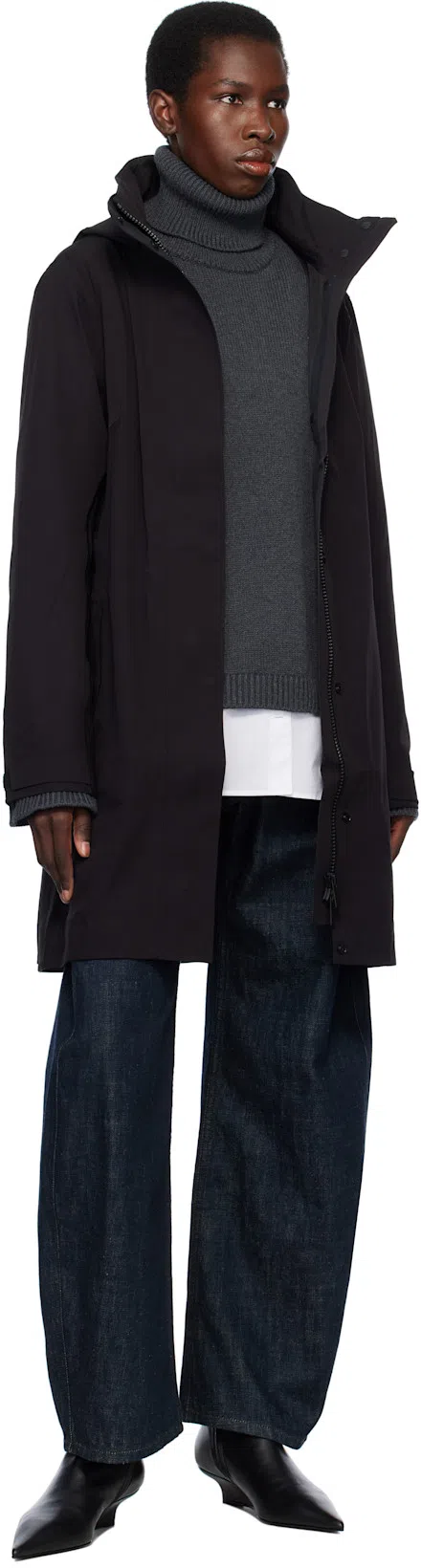 TOTÊME Sharp Leather Ankle Boots In Black