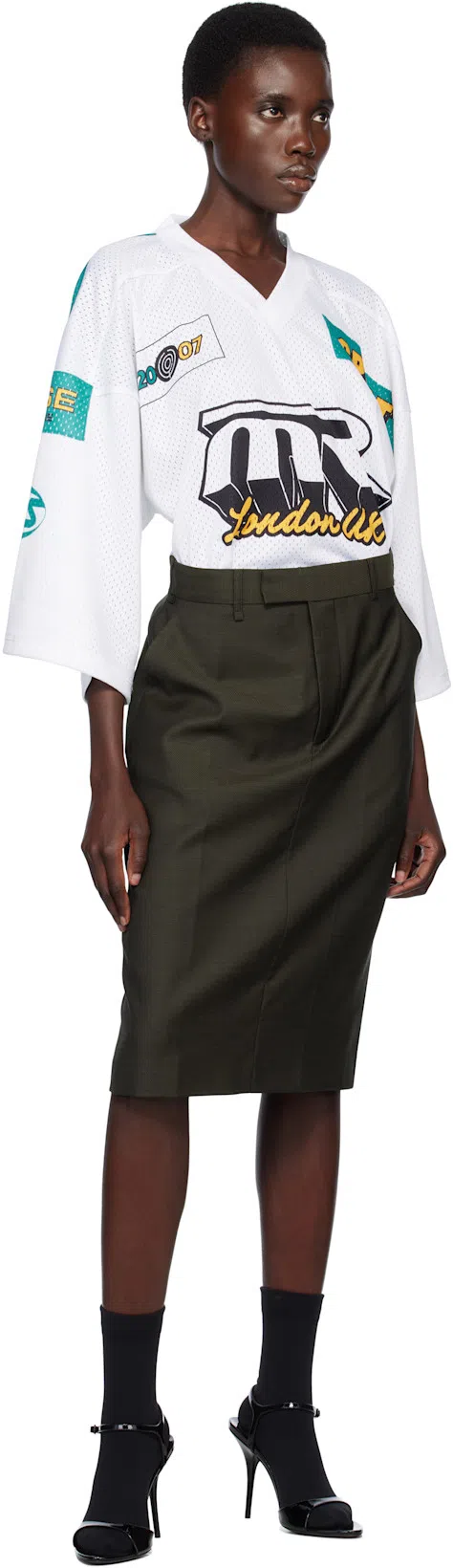 BALENCIAGA Avenue Sock Black Sandal In Patent Leather And Mesh