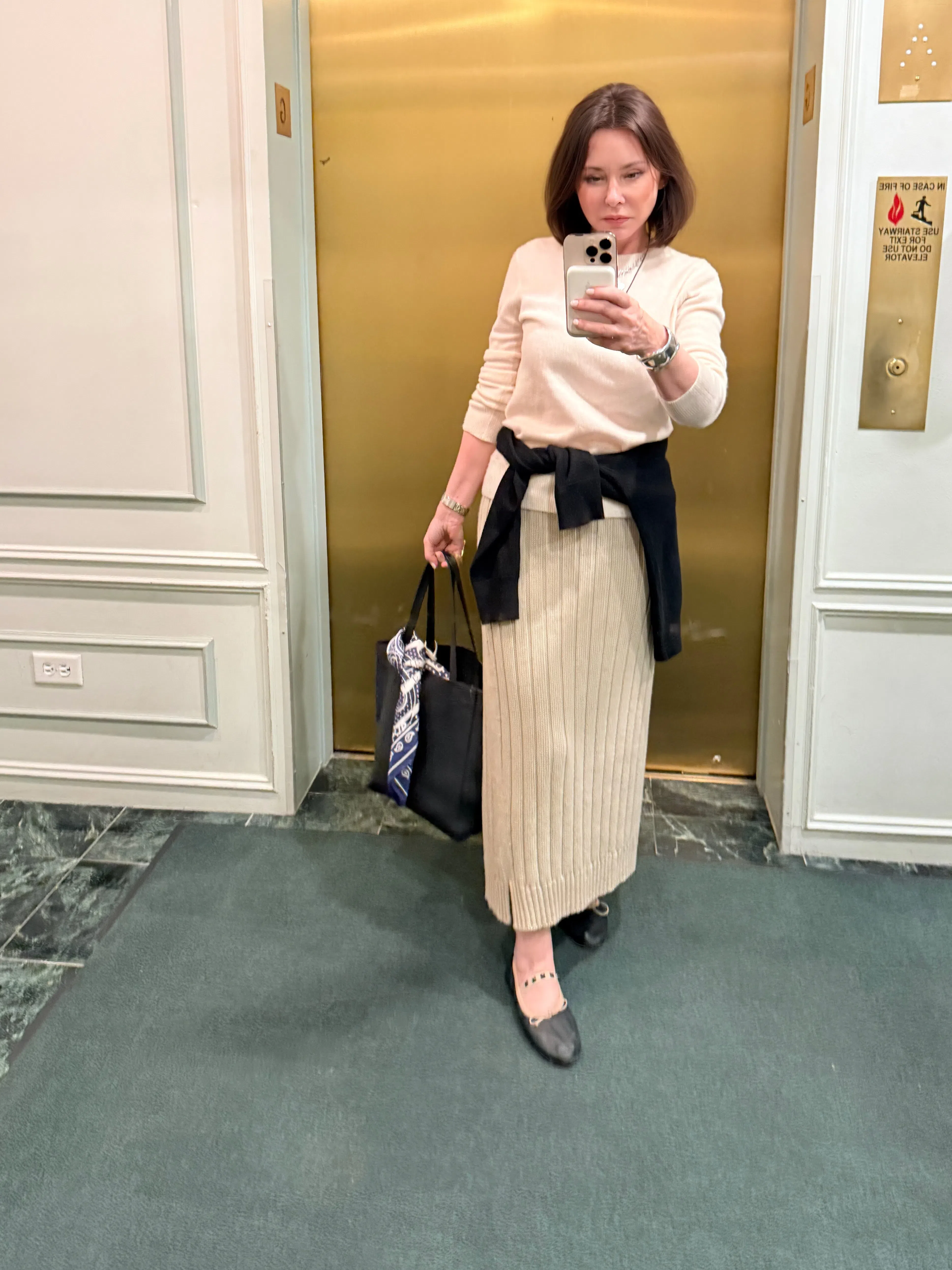 THE ROW Hook Ns Large Leather Tote Bag In Black