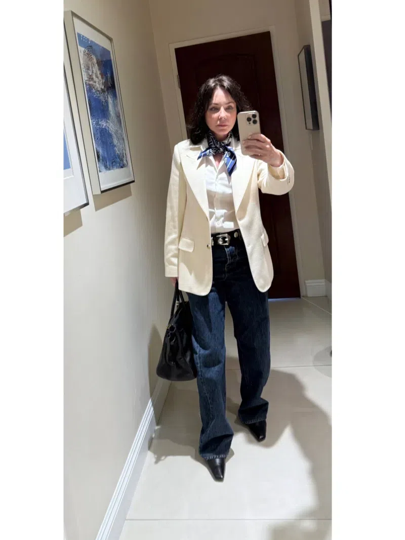 KHAITE 3cm Benny Leather & Studs Belt In Black