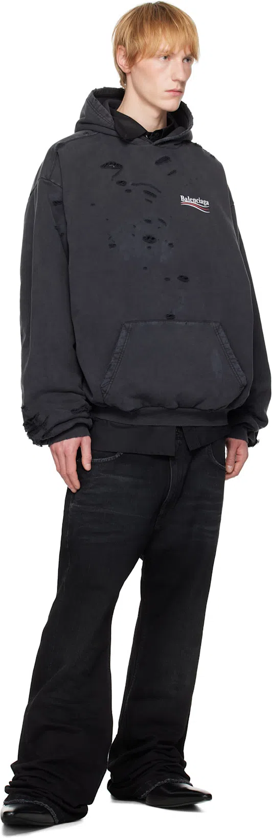 BALENCIAGA Layered Jeans In Black