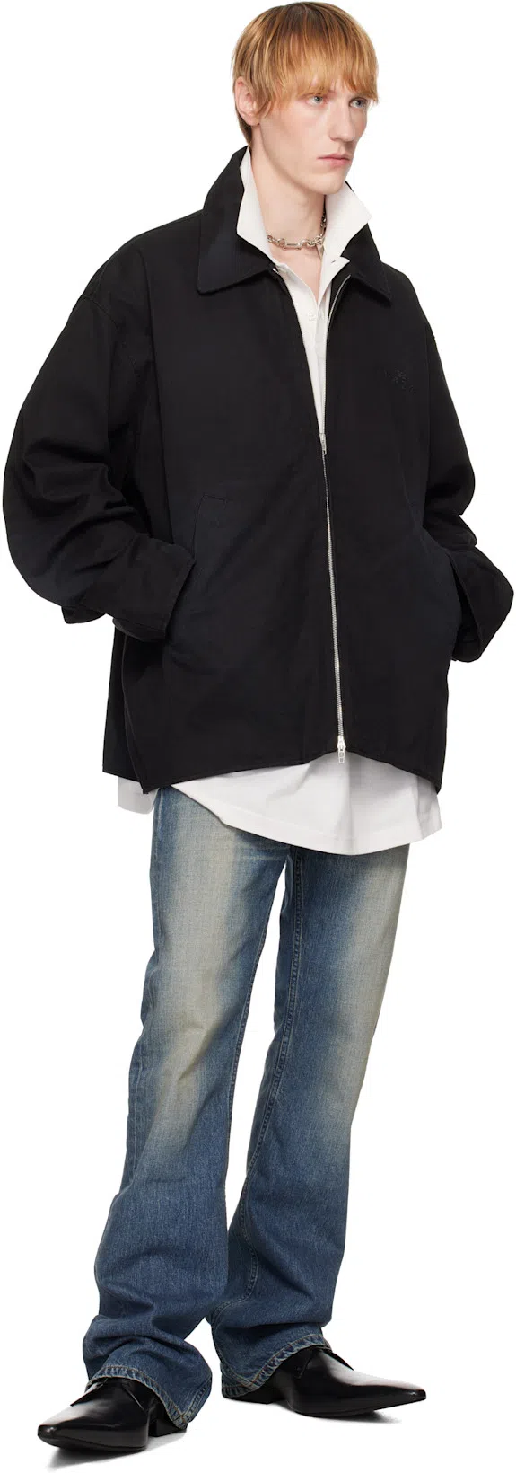 BALENCIAGA Bb Garderobe Embroidered Zipped Jacket In Black