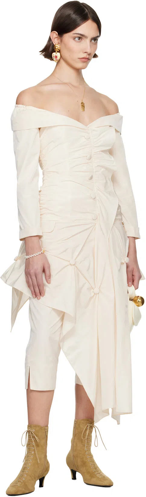 TOTÊME Tan Suede Lace-up Boots In Desert 272