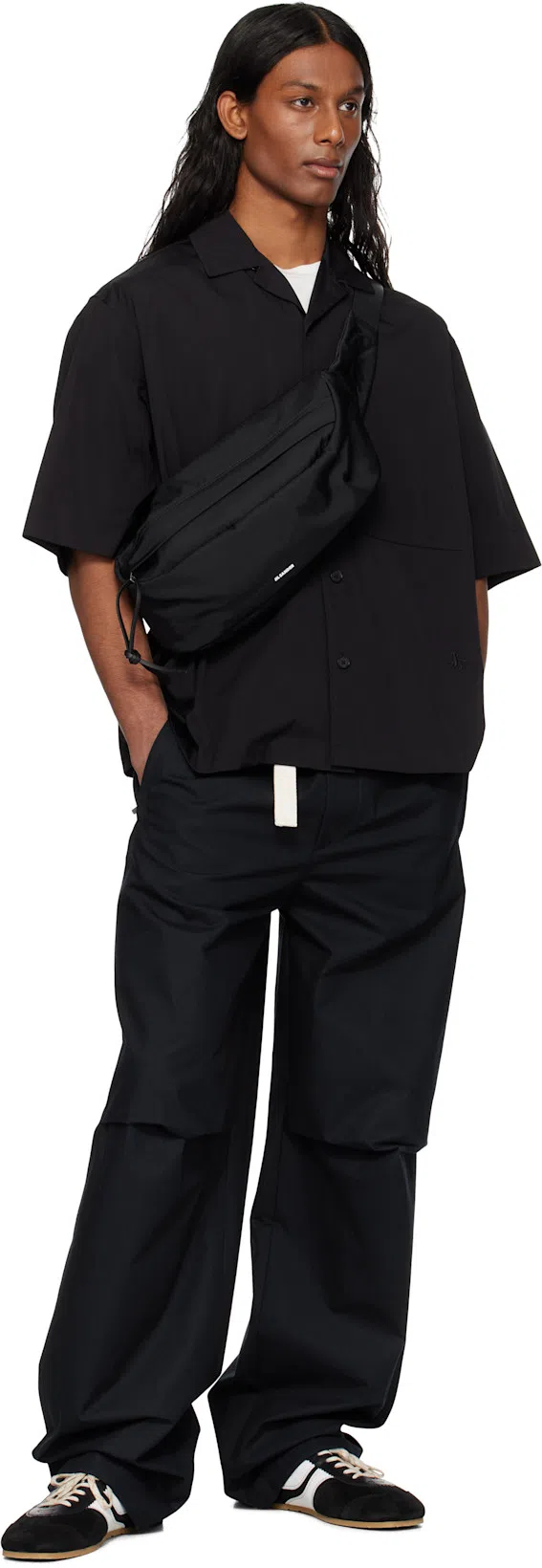 JIL SANDER Trousers Cargo Adjustable Cuffs In Black