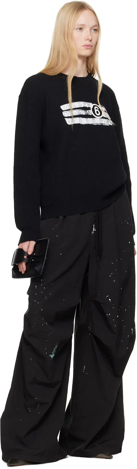 MM6 MAISON MARGIELA Oversized Cotton-jersey Sweatshirt In Black