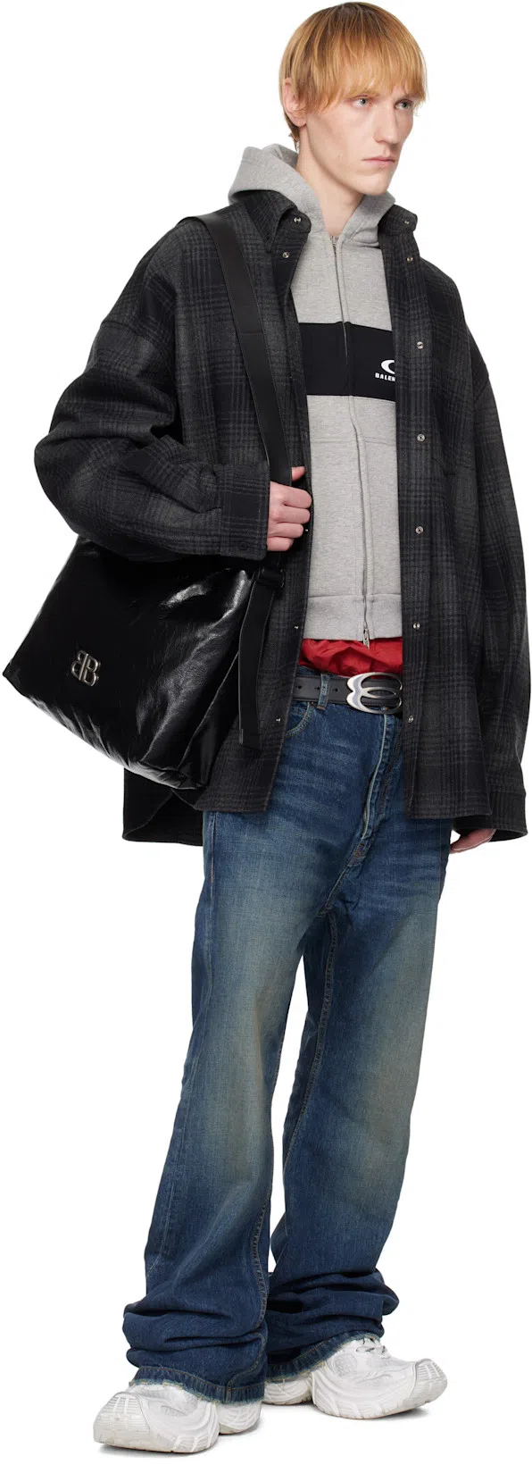 BALENCIAGA Men Layered Jeans In Blue