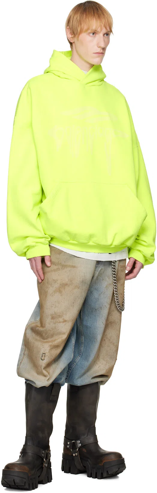 BALENCIAGA Black Leather Bulldozer Harness Ankle Boots