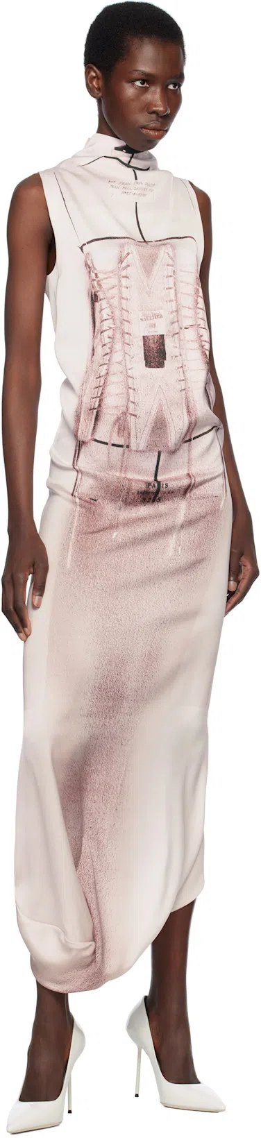 JEAN PAUL GAULTIER 'the Draped Trompe-l'œil Corset' Dress In Brown