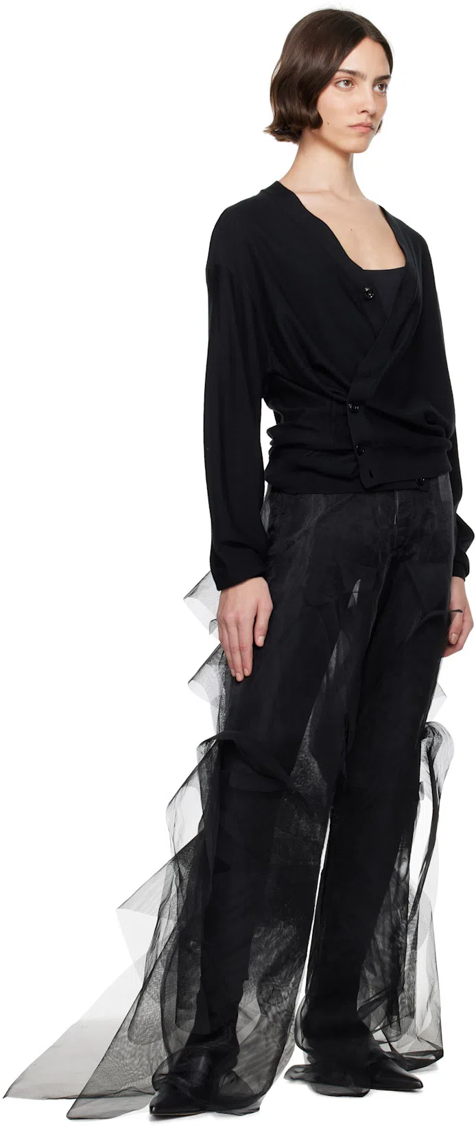 ENTIRE STUDIOS Square Neck Catsuit - Nylon Spandex In Black