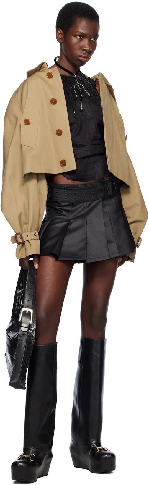 VIVIENNE WESTWOOD Casual Jacket With Embroidered Detail And Epaulettes In Brown