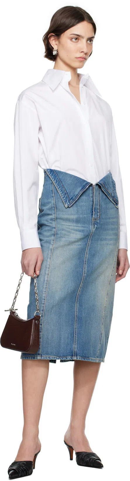 ALEXANDER MCQUEEN Textured Leather Chain Strap Mini Bag In Red