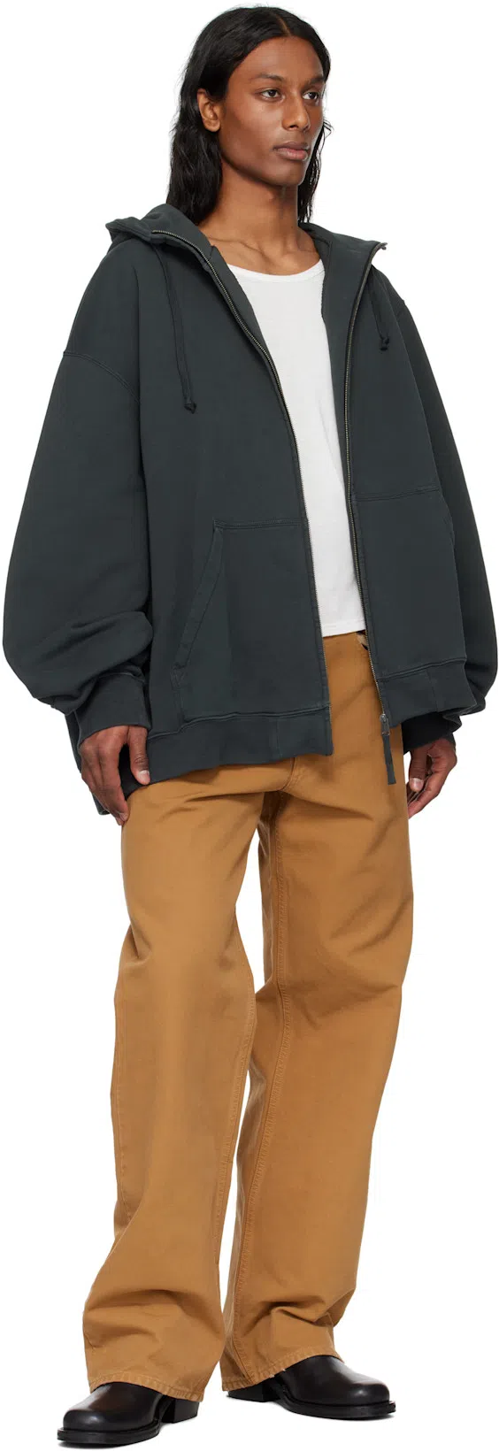 MM6 MAISON MARGIELA Beige Cotton Canvas Trousers In Brown