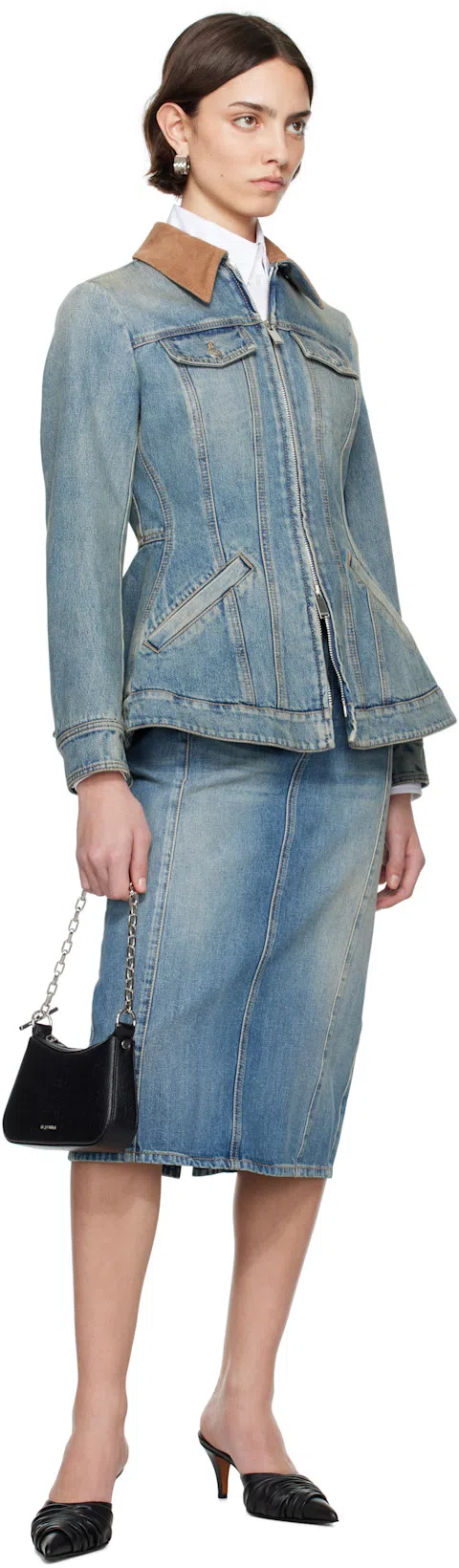 ALEXANDER MCQUEEN Small T-buckle Clutch Bag In Black