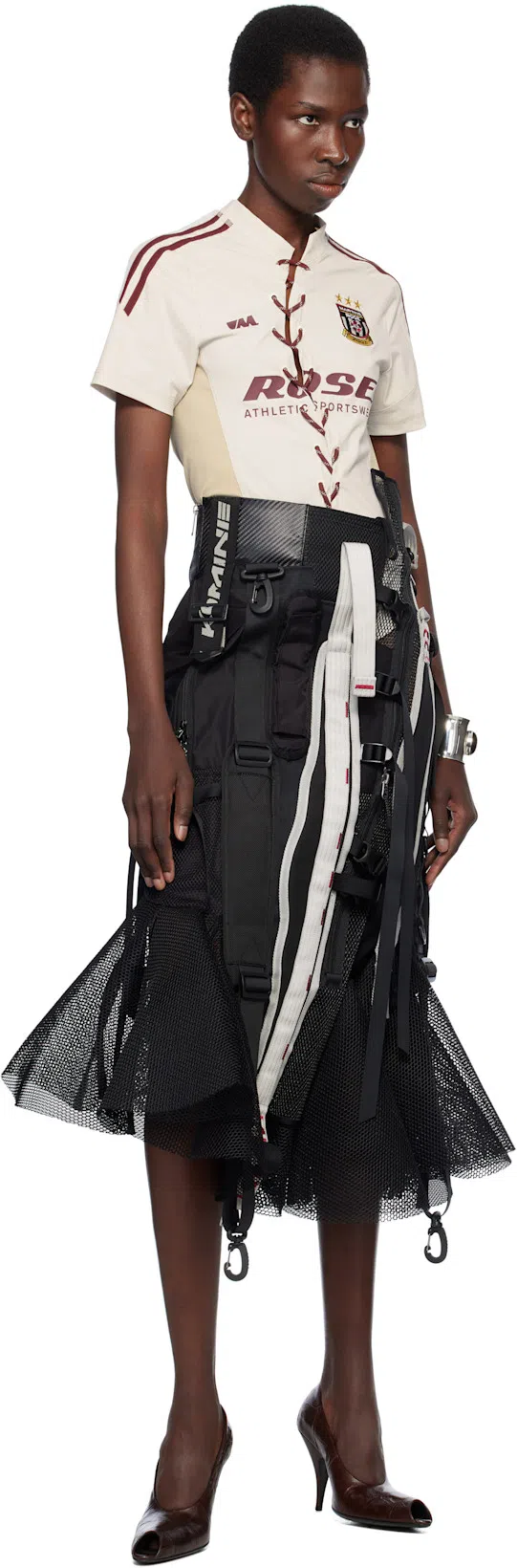 SOPHIE BUHAI Silver Vienna Cuff Bracelet In Smoky Lemon Quartz