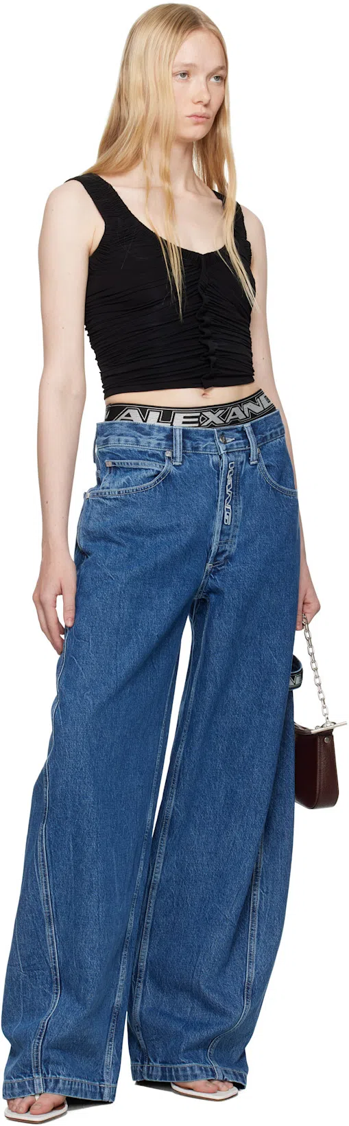 ALEXANDER MCQUEEN Textured Leather Chain Strap Mini Bag In Red