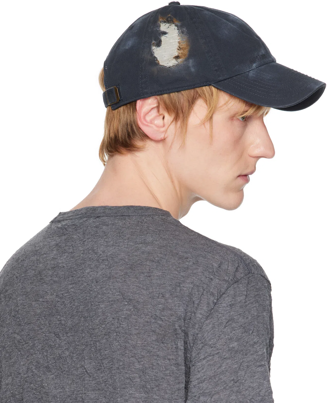 OUR LEGACY Mens Worn Black Boxy Short-sleeve Cotton-jersey T-shirt In Gray