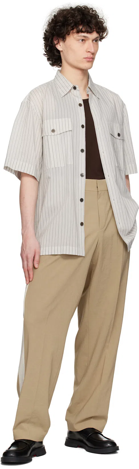 TONYWACK Brown Super Fine Wool Ribbed Tank Top In Dark Brown