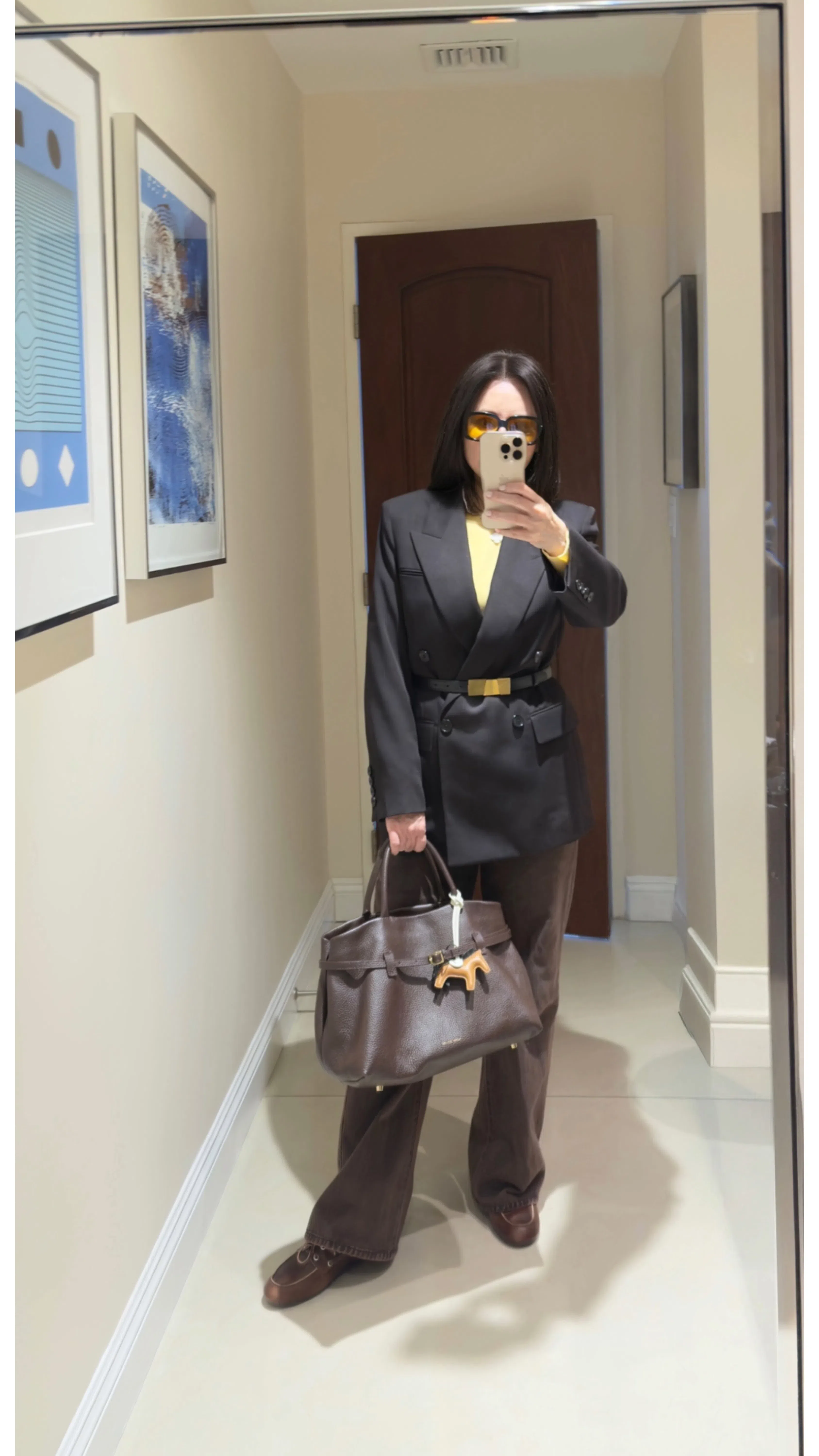 MIU MIU Burnt Brown Moccasin In Vintage Effect Leather