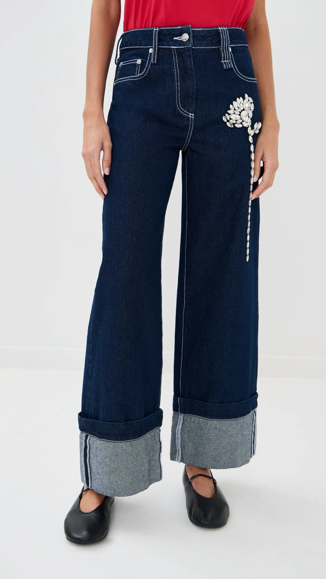 TONY BIANCO Martinez Flat In Black Nappa