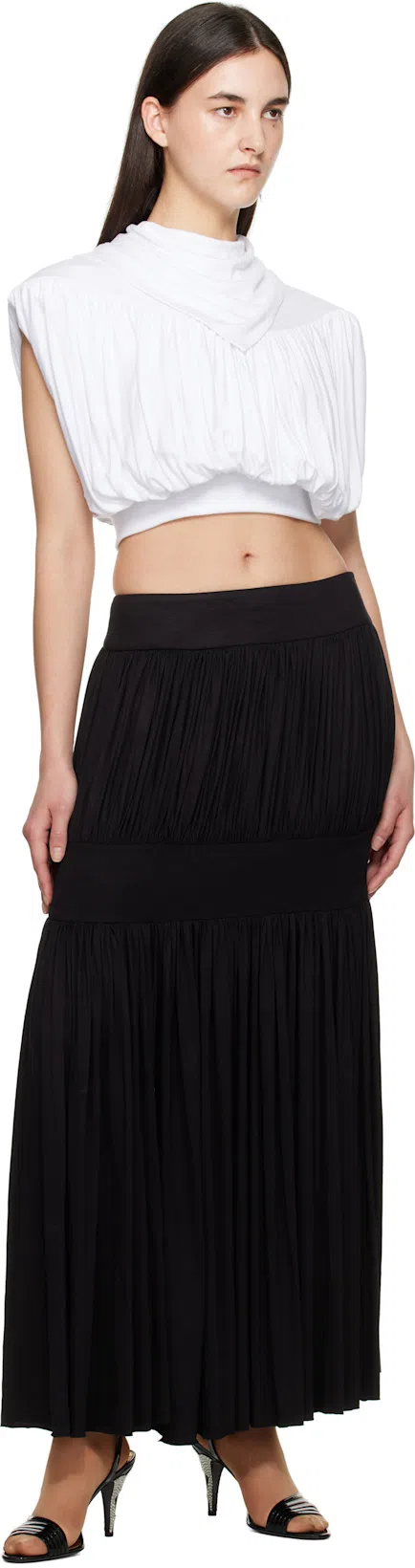 VALENTINO GARAVANI Valentino Ladycrush 85 Patent Sandal In Black