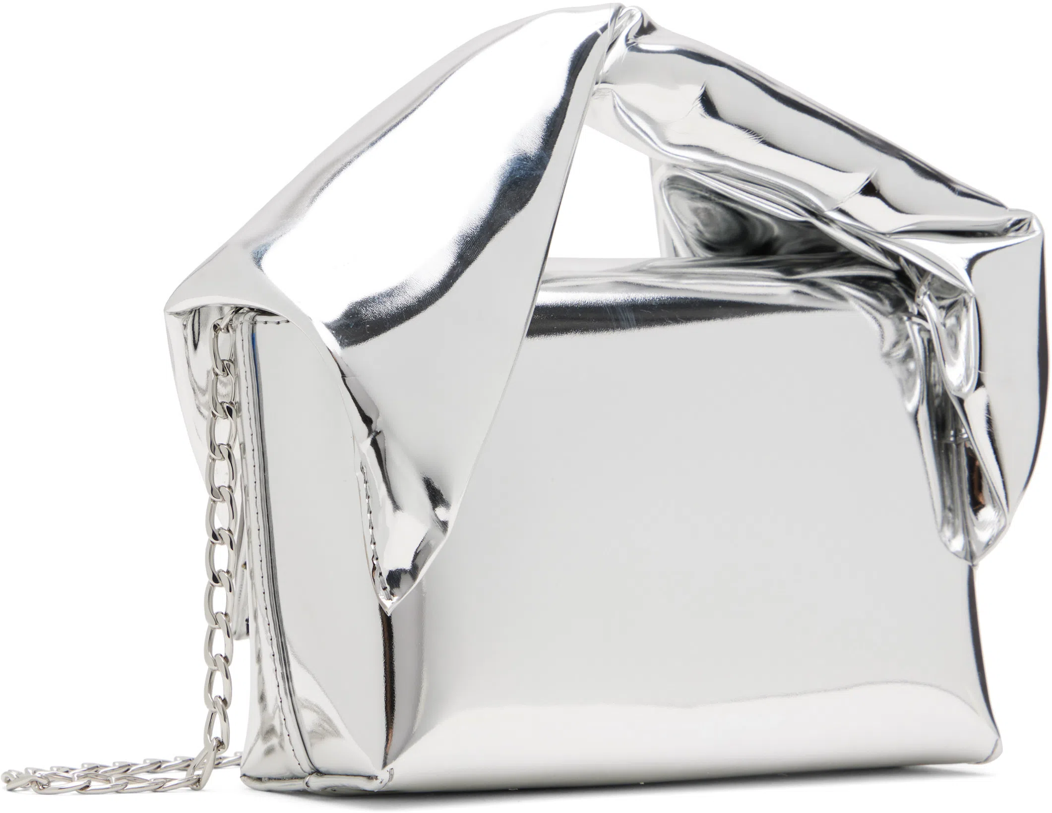 JW ANDERSON Small Twister Crossbody Bag In Silver