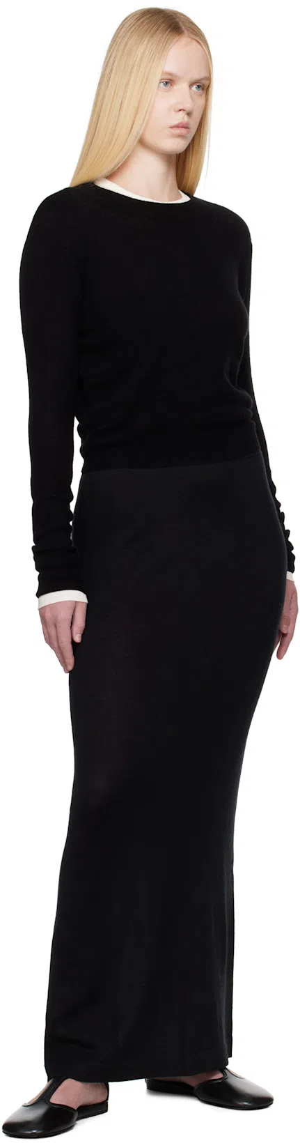 ÉTERNE Long-sleeve Top In White