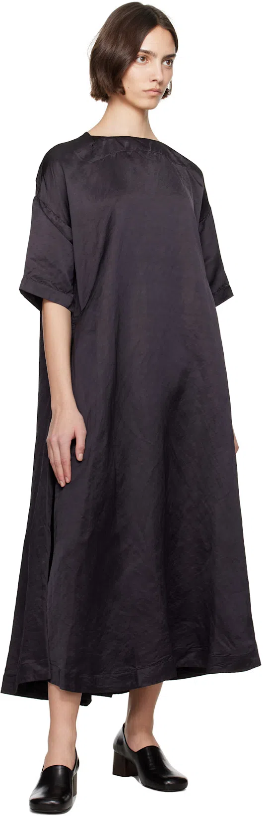 LEMAIRE Anatomic Pump 55 Leather Loafer Pumps In Bk999 Black