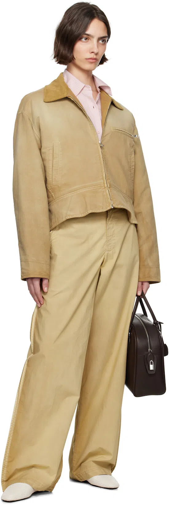 THE ROW India 12.00 Top-handle Bowling Bag In Leather In Brown