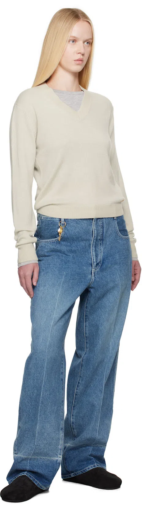 THE ROW Black Hugo Slippers In Blk Black