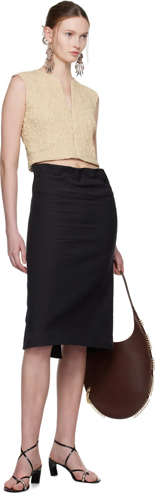 TORY BURCH Octopus Earrings In Brown