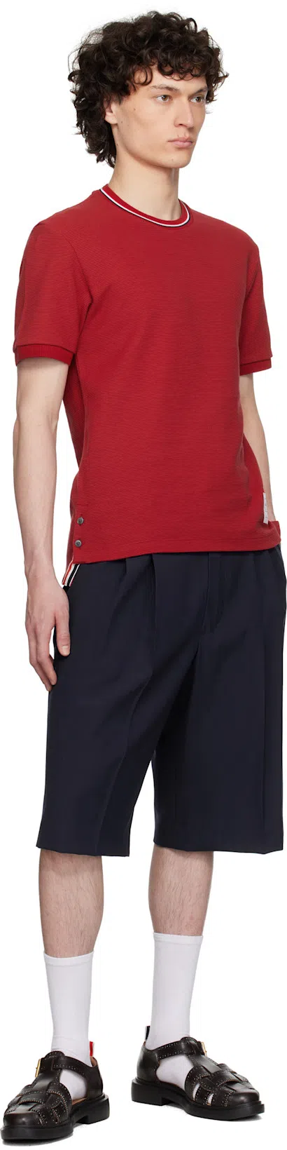 DRIES VAN NOTEN Wool Panrom Bermuda Shorts In Blue