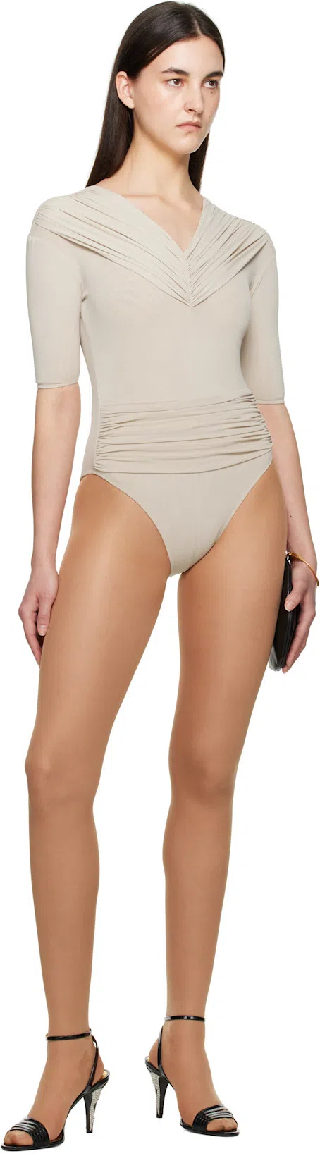 VALENTINO GARAVANI Valentino Ladycrush 85 Patent Sandal In Black