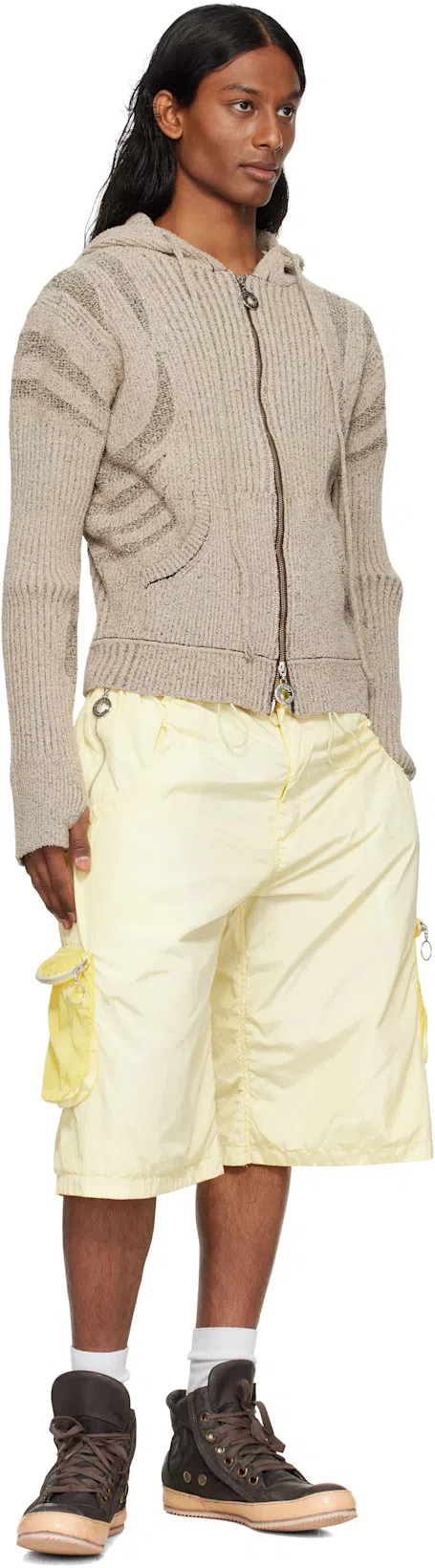 A DICIANNOVEVENTITRE Ssense Exclusive Brown Classic 019 Sneakers In Grey Smoke