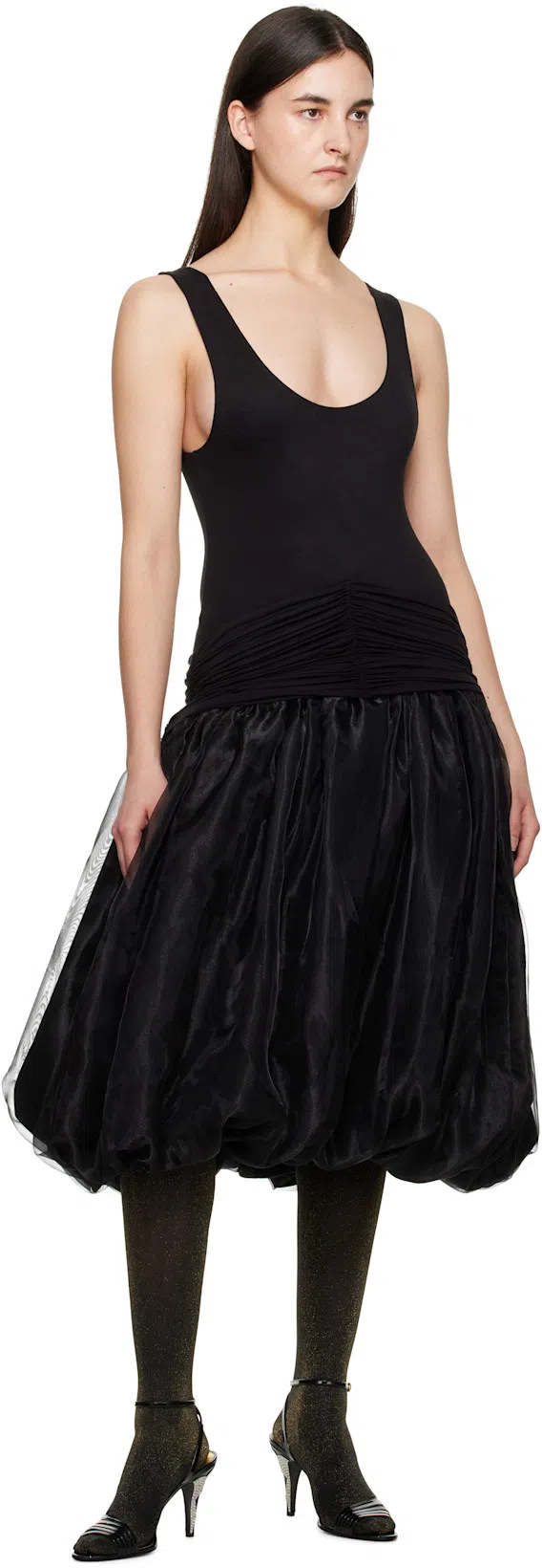 VALENTINO GARAVANI Valentino Ladycrush 85 Patent Sandal In Black